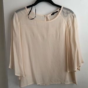 Cream Sheer Blouse